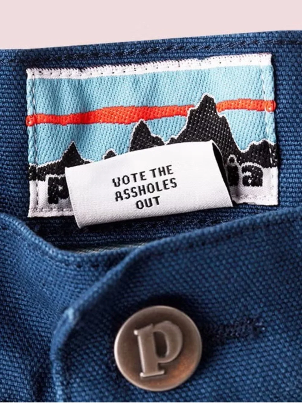 RARE Men’s Patagonia Road Regenerative Stand Up Shorts 6" vote the assholes out - Picture 7 of 7